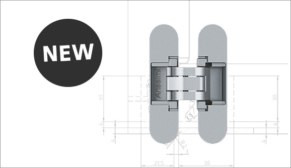 Anselmi Concealed Invisible Door Hinge (Interior)